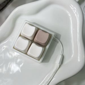 TEMU 사각 4-in-1 고양이 머리 키캡 프레스 디컴프레스 키체인, 가족 및 친구를 위한 선물