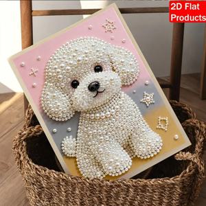 TEMU 2D 평면 프린트 진주 그림 키트 - 1세트, 액자 없음, 30X40Cm/11.8X15.75In | 자가 접착 진주 & 상감 공예, 가정 & 새 집 장식용, 2D 평면