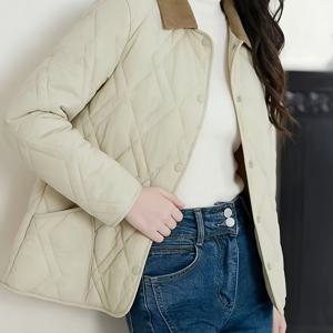TEMU 봄/가을 여성 코트, 탈착식 칼라, 퀼팅 패딩 자켓, 새해 아웃핏 및 연말 스타일링, 데일리 커뮤트와 데이트용 다용도 탑, 고품질 여성 웨어, 우아하고 시크한 루즈핏 패딩 코트, 한국인 사이에서 인기 있는 탑, 트렌디한 캐주얼 웜 아우터웨어, 필수 새해 및 새해 전야 아웃핏, 필수 여성 봄/가을 아이템, 편안하고 따뜻한 탈착식 칼라 디자인 코트