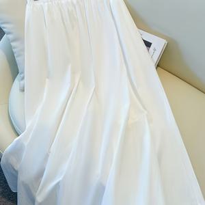 TEMU 2026 신상 봄/여름 여성 심플 롱 스커트, 다용도 여성 스커트, 우아하고 세련된 드레스, A라인 스커트