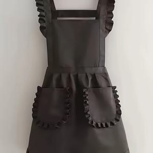 TEMU 공주 스타일 앞치마 #INS 스타일 #요리용 앞치마 #식당용 앞치마 #네일샵 작업용 앞치마 #패션 앞치마 #귀여운 스타일 앞치마 #정원 가꾸기 앞치마 #베이킹용 앞치마 #야외 바베큐 #여성용 앞치마 #카페 & 버블티 가게 앞치마