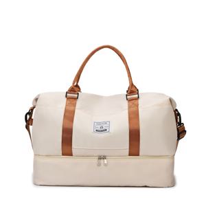 TEMU 주말 여행용 헬스백, 젖은/마른 물건 분리 수납 포켓, 대용량 다기능 독립형 신발 수납칸 스트랩, 심플하고 스타일리시한 여행용 스포츠백, 출장용 헬스백, 야외 캠핑, 단거리 수영 및 해변용, 손잡이에 걸 수 있고 기내 반입 가능, 댄스 요가 병원 출산용 가방, 남녀공용 고품질 대형 토트백, 선물용