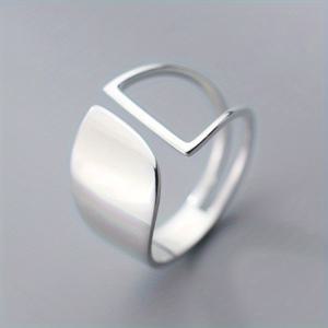 TEMU 1개 기하학적 광택 속이 빈 반지, 뮤직 페스티벌, 부활절, 파티, 데일리 출퇴근, 여름, 해변 휴가, 착용에 적합