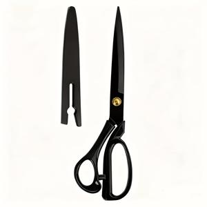 TEMU 1개 전문 가발 가위 - 10인치 전문용 헤비 듀티 가발 가위, 몰리브덴 스틸 날 포함 - 고탄소강 날카로운 패브릭 가위, 녹 방지 대형 의류 가위 (재봉, 종이 및 패브릭용)