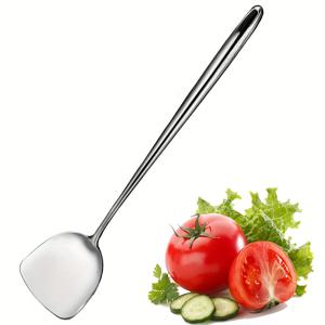 TEMU 1/2개 헤비듀티 상업용 & 가정용 스테인리스 스틸 롱핸들 스패츌러 세트 - 멀티 프라이팬, 핫팟, 계란 뒤집기 & 식기세척기 안전 201 등급 주방용품, 레스토랑, 가정, 주방에 적합