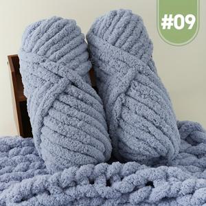 TEMU [2 스케인/500G] 매우 두꺼운 고양이 꼬리 털실 손가락 털실 Chenille 털실, 손뜨개 고양이 침대 쿠션 담요 모자 스카프 등에 적합, 20mm