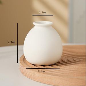 TEMU 1개 화이트 무유약 세라믹 DIY 화병 | 두들 크리에이티브 소형 화병, 홈 엔트리웨이 꽃꽂이 장식 소품, 핸드메이드 공예 재료
