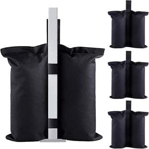 TEMU 4개입 두꺼운 텐트 모래주머니 세트, 팝업 정원 가제보 무게, 강화된 솔기 및 손잡이 디자인, 즉석 텐트, 가제보 및 야외 쉘터 안정성에 적합, 내구성 있는 원단, 무게 배, 쉘터 앵커, 캠핑 장비, 뒤뜰 설치