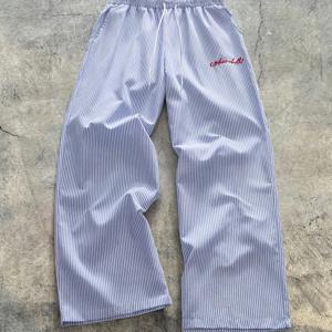 TEMU 남성용 가볍고 통기성 좋은 캐주얼 스트레이트핏 팬츠 - 탄력성 AB 허리 (자수) - 루즈핏 바지, 야외 및 홈웨어용 - 손세탁 가능한 논스트레치 팬츠