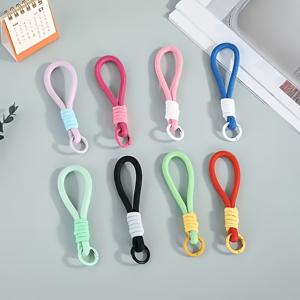 TEMU 색상은 랜덤으로 발송됩니다. 분리형 분실 방지 스트랩이 있는 내구성 있는 컬러 나일론 코드 8개 세트 - 물병, 보온병, 이어폰 케이스, 휴대폰 고리에 이상적. 다기능 짧은 땋은 손잡이, 열쇠고리, 가방 장식용