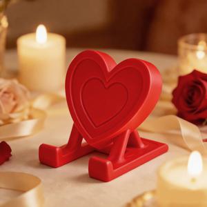 TEMU 발렌타인데이 로맨틱 하트 모양 휴대폰 스탠드 장식품, 발렌타인데이 하트 테마 휴대폰 스탠드, 독특한 데스크탑 장식, 생일, 부활절, 어버이날, 휴일 사무실 장식, 축제 분위기 데스크탑 용품