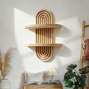 TEMU 2단 스타일 아치형 벽걸이 프레임 1개, 목재로 제작되었으며 거실, 침실 및 욕실 장식용으로 설계되었습니다. 이 빈티지 디스플레이 프레임은 식물, 꽃병을 전시하기에 적합한 수직 평면을 특징으로 합니다.