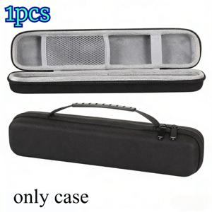 TEMU 1개 (케이스만 해당) 클래식 아이롱 및 컬링 로드 여행용 하드 케이스, 다기능 아이롱 보관함, 손잡이 달린 블랙, 휴가용으로 적합, 튼튼하고 편리한 디자인