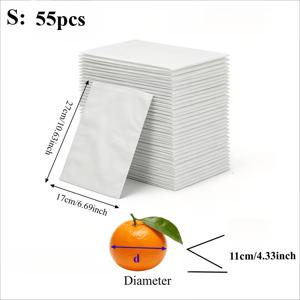 TEMU 투과성 통기성 방충망 55개, 숨겨진 조임끈 포함, 과일망 가방, 과일나무용, 사과 및 포도를 새, 해충, 사슴으로부터 보호하는 새장망, 조임끈