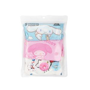 TEMU MINISO 산리오 캐릭터 샤워 캡 (3개입) – EVA 소재, 귀여운 산리오 캐릭터 프린트, 재사용 가능 & 통기성, 목욕, 및 헤어 보호에 적합 (1개)
