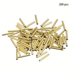 TEMU 200개 황동 천연 색상 2mm x 15mm 구리 튜브 스페이서 비즈, 내경 1.7mm, 주얼리 제작 프로세스 프로젝트 용품