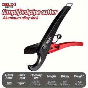 TEMU DELIXI ELECTRIC 물 파이프 가위 PVC 커터 36MM 파이프 커터 전문가용 핫멜트 기계 PE 파이프 가위 퀵 가위