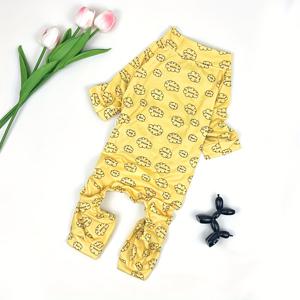 TEMU 1개 통기성 땀 흡수 풀 커버리지 구름 모양 점프수트 가정 및 여행 겸용 4발 의상