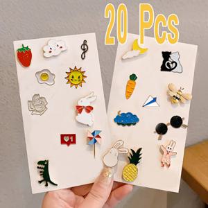 TEMU 10개/20개 귀여운 에나멜 핀 브로치 배지, 귀여운 핀 액세서리, 캐릭터 옷 모자 합금 주얼리