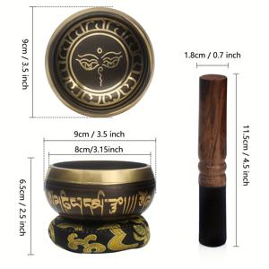 TEMU 티베트 싱잉 볼 세트 ~ 요가, 명상, 마음챙김, 치유 및 차크라 밸런싱을 위한 네팔에서 수제로 제작된 명상 사운드 볼