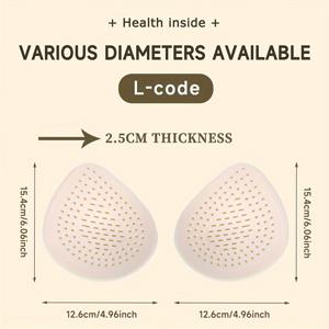 TEMU 여름용 마이크로포러스 통기성 라텍스 브라 패드 한 쌍, 스포츠 브라용 라텍스 브라 인서트, 비키니 탑용 브라 컵 인서트