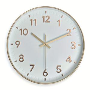 TEMU 콘스탄트플래닛 12인치 모던 벽시계 - 무소음 쿼츠 기계, 우아한 골드톤 테두리, 배터리 구동 (AA 포함 안됨) - 거실, 침실, 주방, 사무실용 - 홈 데코 선물, 현대적 디자인, 유리 같은 시계판