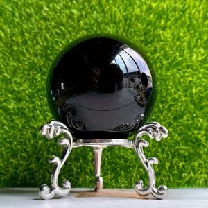 TEMU 우아한 블랙 볼과 메탈 스탠드 - 홈, 거실, 침실 장식에 완벽 | 바 & 카페에 이상적