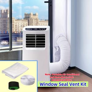 TEMU 휴대용 에어컨 창문 밀봉 키트, 휴대용 에어컨 건조기용 창문 통풍구 키트 밀봉 키트, 10X40-64인치 길이 조절 가능 2024년 업그레이드 100% 밀봉 방수 간편한 설치