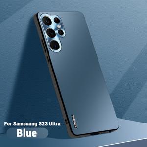 TEMU 휴대폰 케이스 - 삼성 갤럭시 S23 울트라용 무광택 프로스트 메탈 렌즈 소프트 케이스, 충격 방지 보호 커버