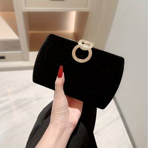 TEMU 라인스톤 걸쇠가 달린 새로운 연회용 가방, 치파오(청ซำ) 가운과 어울리는 벨벳 이브닝 클러치, 웨딩 시즌 어머니의 날 선물, 결혼식, 회의, 연회, 파티, 무도회에 완벽. 여성을 위한 최고의 선물