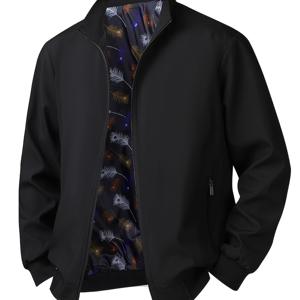 TEMU 남성 캐주얼 자켓 코트, 봄가을용 스탠드 칼라 다용도 트렌디 가디건 아우터