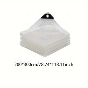 TEMU 플라스틱 필름, 투명, 두꺼운, 가장자리 랩핑, 천공형, 단열 필름, 방우, 방수, 방풍 필름, 방우포, 다육식물 꽃, 방寒