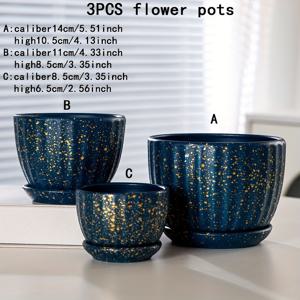 TEMU 3개 모던 세라믹 화분 세트, 다기능 데스크탑 화분 (배수 구멍 포함) - 다육 식물, 난초 등. 크리스마스 및 생일 집들이 선물, 정원 가꾸기 선물, 홈 데코