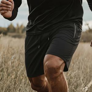 TEMU 남성 여름 루즈핏 통기성 속건성 반바지 | 신축성 없는 원단, 단색, 기본 스타일