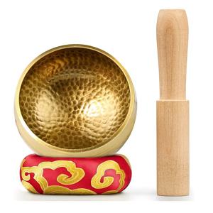 TEMU 수제 구리 싱잉볼, 요가, 명상 및 휴식에 적합, 크기 3.15인치. 마음의 평화에 탁월한 도구이며, 아름다운 방 장식으로도 사용 가능. 무료 개스킷 및 말렛 포함