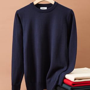 TEMU 테한(Tehan) 남성용 헤비웨이트 올시즌 스웨터 - 라운드넥 솔리드 컬러, 두꺼운 니트 풀오버, 레이어링, 캐주얼 & 포멀 웨어, 세탁기 사용 가능 - 라지 사이즈 구매 가능 (레귤러 핏)