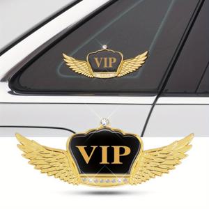 TEMU VIP 밀 이삭 메탈 자동차 로고 스티커 - 후드 및 창문 장식용, 차량 외관 강화