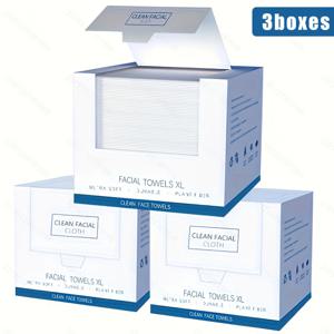 TEMU 1박스/3박스 일회용 얼굴 타월 클렌징 타월, 초대형 두꺼운 건습 이중 사용 40장/박스 26*30cm