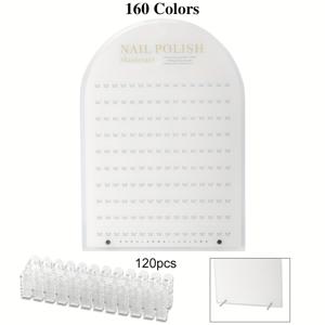 TEMU 네일 아트 디스플레이 보드 아크릴 (48/88/160색), 네일 스탠드, 인조 네일 팁 젤 폴리쉬 글루, 네일 컬러 보이기 선반, 다기능 네일 아트 디스플레이, 사진 촬영, 네일 도구 배경