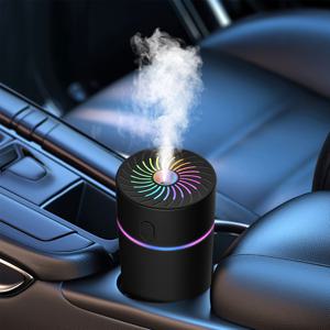 TEMU 차량용 방향제 및 가습기, USB 미니 에센셜 오일 디퓨저, 스마트 차량 아로마 디퓨저, 다양한 차량 모델에 적합, 7가지 색상 변경 조명, 차량, 가정, 여행, 침실, 사무실에 적합, 배터리 없음
