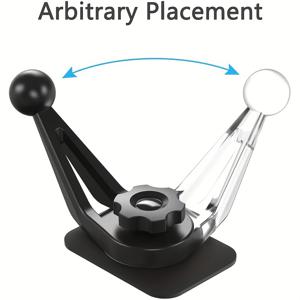 TEMU 17mm 볼 접착 브래킷, 차량용 휴대폰 무선 충전기 접착 대시 테이프 스티커 17mm 로터리 조인트 교체 마그네틱 브래킷