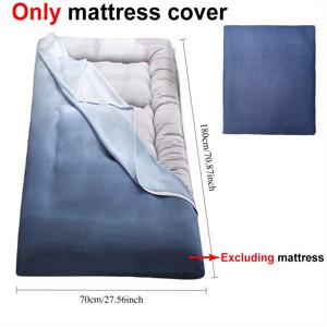 TEMU 소프트 기계 세탁 가능 지퍼형 바닥 매트리스 커버 - 트윈, 풀, 퀸 사이즈용 방진 전통 일본 타타미 매트리스 보호커버, 아늑한 홈 데코, 쉬운 관리, 라이프스타일, 통기성 원단, 소공간 생활