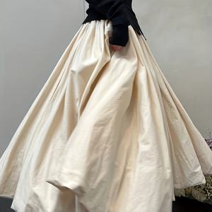 TEMU 패션 여성용 행운과 부를 불러오는 랜턴 스커트 하프 스커트