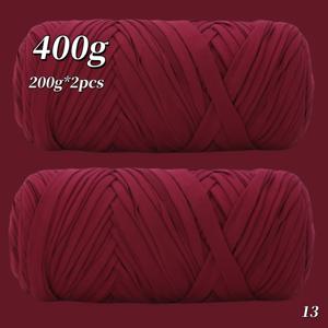 TEMU 2개 묶음, 총 400g, 와이드 실, 멀티컬러 핸드다이 실, DIY 가방, 담요, 매트, 공예용, 공예 애호가를 위한 최고의 선택, 대형 청키 니트 실