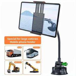 TEMU 초장축 플렉시블 호스 태블릿 및 휴대폰 거치대 | ABS 대시보드 마운트, 회전 가능, 자동차, RV, 트럭에 범용 적용, 4-12인치 장치와 호환