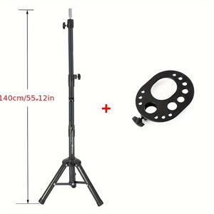 TEMU 55인치 조절 가능한 헤비듀티 가발 스탠드 삼각대, 미용 및 홈 사용을 위한 트레이가 있는 매니큐어 헤드