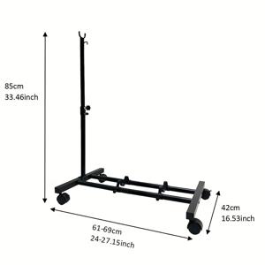 TEMU 조절식 수직 자전거 거치대 1개 - 스탠드형 실내용 자전거 보관 솔루션, 직립형 철제 구조 및 분체 도장 마감. 높이 최대 73.66cm까지 조절 가능, 차고 및 아파트에 적합 - 필수 사이클링 액세서리