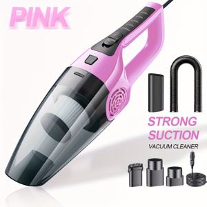 TEMU 1대 강력한 흡입력 진공 청소기, 75dB 저소음 먼지 수집 기능, 액세서리 키트 포함, 가정용/컴퓨터/차량/크리스마스 선물 추천