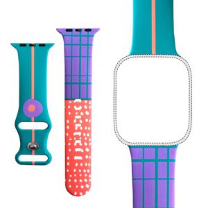 TEMU Apple Watch Series 1-7, 38mm-49mm용 튼튼하고 통기성 좋은 실리콘 스트랩 | 남녀공용, 우아한 나비 잠금장치, 발렌타인데이, 마르디 그라, 부활절에 적합