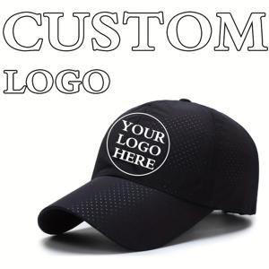 TEMU 커스텀 텍스트 야구 모자 - 통기성 속건성 메쉬 사이즈 조절 남녀공용 선햇, 경량 아웃도어 스포츠 골프 테니스 달리기 캠핑 썬햇, 패셔너블하고 편안한 여행용 모자